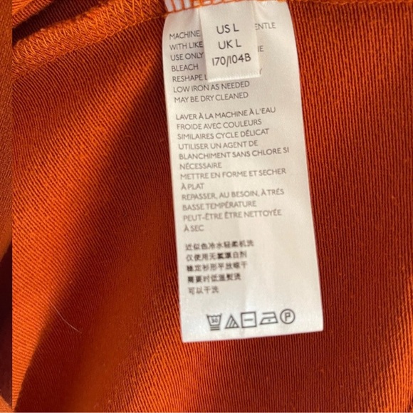 By Anthropologie Knit boho Column midi Dress Orange size large - Picture 6 of 8